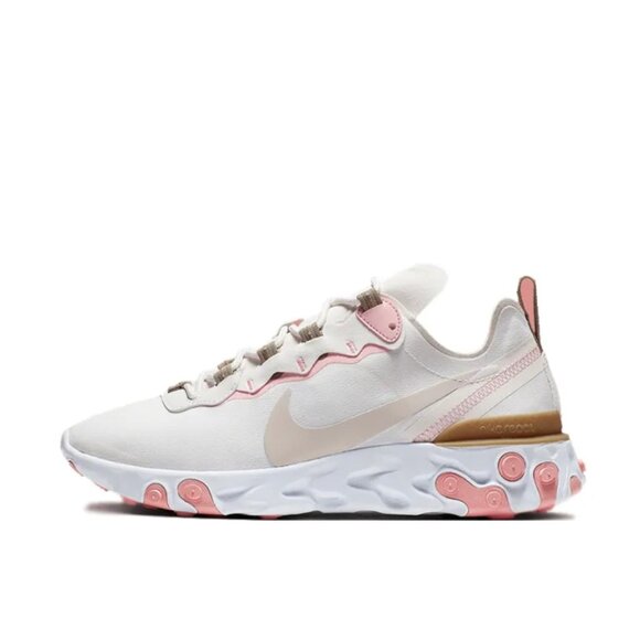 Like New Nike React Pink/Brown/Cream Running Shoes - Picture 1 of 4